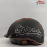 کلاه کاسکت وسپایی نیمه DOT - طرح سان فرانسیسکو