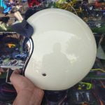 کلاه کاسکت وسپایی عینک دار تکنو TEKNO - سفید