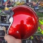 کلاه کاسکت وسپایی عینک دار تکنو TEKNO - قرمز