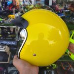 کلاه کاسکت وسپایی عینک دار تکنو TEKNO - زرد