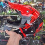 کلاه کاسکت کراسی تکنو TEKNO قرمز مشکی SG-126