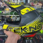 کلاه کاسکت کراسی تکنو TEKNO مشکی زرد SG-126