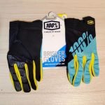 دستکش موتورسواری کراسی 100% آبی مشکی