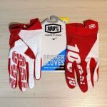 دستکش موتورسواری کراسی 100%  قرمز سفید