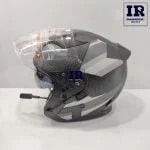 کلاه کاسکت بدون فک ردلاین کد 946 بلوتوث دار BT8 مشکی مات و طوسی