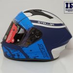 کلاه کاسکت فک ثابت استلار SMK مدل stellar - آبی سفید