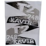 برچسب کامل موتور سیکلت تریل کویر T2 250 (مشکی طوسی)