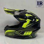 کلاه کاسکت کراسی Tekno تکنو مشکی فسفری براق