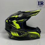 کلاه کاسکت کراسی Tekno تکنو مشکی فسفری براق - تصویر 3