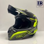 کلاه کاسکت کراسی Tekno تکنو مشکی فسفری براق - تصویر 6