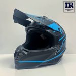 کلاه کاسکت کراسی Tekno تکنو مشکی آبی مات - تصویر 6