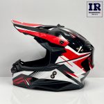 کلاه کاسکت کراسی Tekno تکنو مشکی سفید قرمز براق