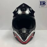 کلاه کاسکت کراسی Tekno تکنو مشکی سفید قرمز براق - تصویر 2