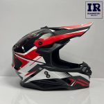 کلاه کاسکت کراسی Tekno تکنو مشکی سفید قرمز براق - تصویر 3