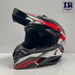 کلاه کاسکت کراسی Tekno تکنو مشکی سفید قرمز براق - تصویر 6