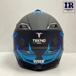 کلاه کاسکت کراسی Tekno تکنو مشکی آبی طرح دار - تصویر 4