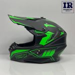 کلاه کاسکت کراسی Tekno تکنو مشکی سبز مات