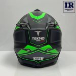 کلاه کاسکت کراسی Tekno تکنو مشکی سبز مات - تصویر 4