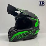 کلاه کاسکت کراسی Tekno تکنو مشکی سبز مات - تصویر 6