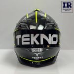 کلاه کاسکت کراسی Tekno تکنو مشکی فسفری طرح دار - تصویر 4