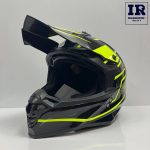 کلاه کاسکت کراسی Tekno تکنو مشکی فسفری طرح دار - تصویر 6