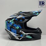 کلاه کاسکت کراسی Tekno تکنو مشکی سفید آبی - تصویر 3