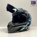 کلاه کاسکت کراسی Tekno تکنو مشکی سفید آبی - تصویر 6