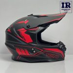 کلاه کاسکت کراسی Tekno تکنو مشکی قرمز مات - تصویر 3