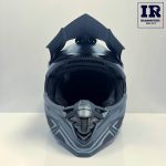 کلاه کاسکت کراسی Tekno تکنو مشکی طوسی مات - تصویر 2