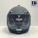 کلاه کاسکت کراسی Tekno تکنو مشکی طوسی مات - تصویر 4