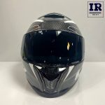 کلاه کاسکت فک ‌ثابت‌ کربن RAPIDO  مشکی سفید CR - تصویر 2