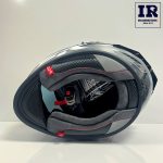 کلاه کاسکت فک ‌ثابت‌ کربن RAPIDO  مشکی سفید CR - تصویر 4