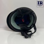 کلاه کاسکت وسپایی نیمه چرمی مشکی قرمز عینک دار - تصویر 5