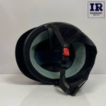 کلاه کاسکت وسپایی نیمه چرمی مشکی سفید عینک دار - تصویر 5