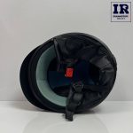 کلاه کاسکت وسپایی نیمه چرمی مشکی آبی عینک دار - تصویر 5