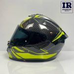 کلاه کاسکت فک ثابت کربن RAPIDO CR - مشکی فسفری