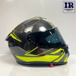 کلاه کاسکت فک ثابت کربن RAPIDO CR - مشکی فسفری - تصویر 3