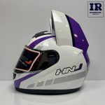 کلاه کاسکت دخترانه خرگوشی (گوش گربه ای) HNJ اچ ان جی سفید بنفش