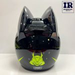 کلاه کاسکت دخترانه خرگوشی (گوش گربه ای) HNJ اچ ان جی مشکی فسفری - تصویر 4