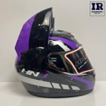 کلاه کاسکت دخترانه خرگوشی (گوش گربه ای) HNJ اچ ان جی مشکی بنفش - تصویر 2