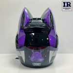 کلاه کاسکت دخترانه خرگوشی (گوش گربه ای) HNJ اچ ان جی مشکی بنفش - تصویر 4