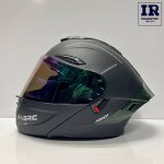 کلاه کاسکت فک متحرک فابریک Fabric مشکی سبز