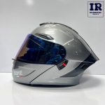 کلاه کاسکت فک متحرک فابریک Fabric طوسی براق