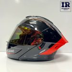 کلاه کاسکت فک متحرک فابریک Fabric مشکی قرمز