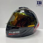 کلاه کاسکت فک متحرک فابریک Fabric مشکی قرمز - تصویر 2