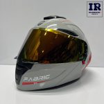 کلاه کاسکت فک متحرک فابریک Fabric طوسی نارنجی - تصویر 2