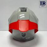 کلاه کاسکت فک متحرک فابریک Fabric طوسی نارنجی - تصویر 4