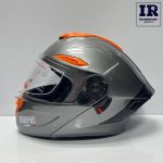 کلاه کاسکت فک متحرک فابریک Fabric نقره ای نارنجی