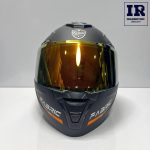 کلاه کاسکت فک متحرک فابریک Fabric مشکی نارنجی - تصویر 2