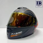 کلاه کاسکت فک متحرک فابریک Fabric مشکی نارنجی - تصویر 4